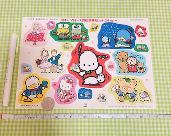 Vintage '90s Sanrio Characters Novelty Sticker Sheet - Etsy