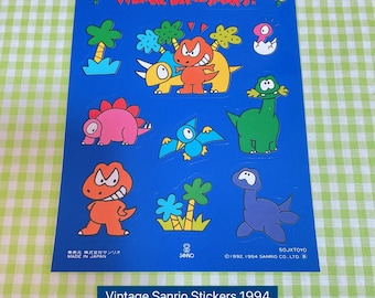 ヴィンテージ サンリオ 私たちは恐竜です! ステッカーシート