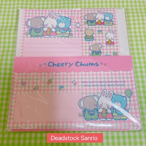 Juego de cartas Sanrio Deadstock Cheery Chums 2015 / Papel de carta retro con personajes de Sanrio