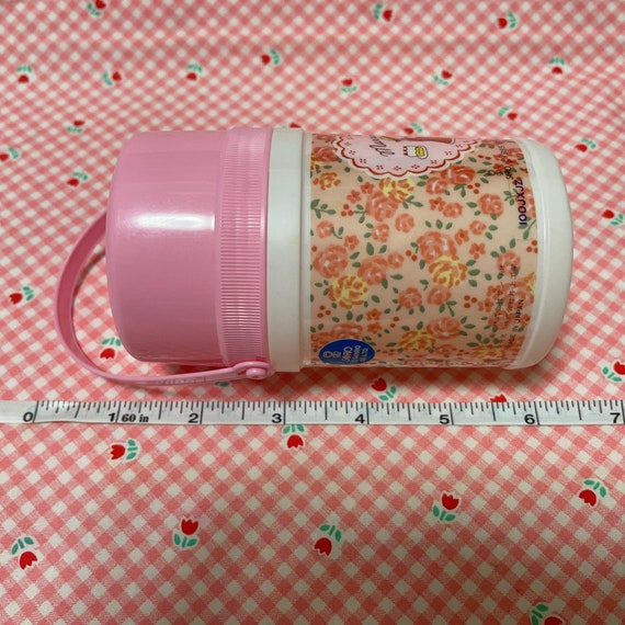 Sanrio Hello Kitty Vintage Plastic Red Water Bottle Cup 90s 