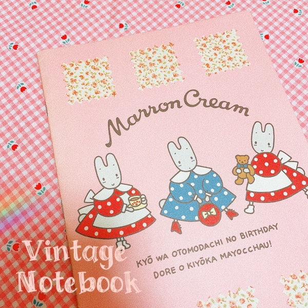Vintage Marron Cream Notebook Vintage Sanrio Stationery Cute Notebook Vintage '80s Collectible Sanrio