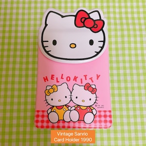 Portacarte vintage Sanrio Hello Kitty anni '90/articolo retrò Sanrio