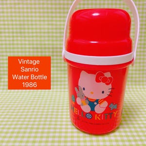 Vintage Sanrio Hello Kitty Kids Water Bottle 1988 80s Old Hello Kitty Sanrio Character