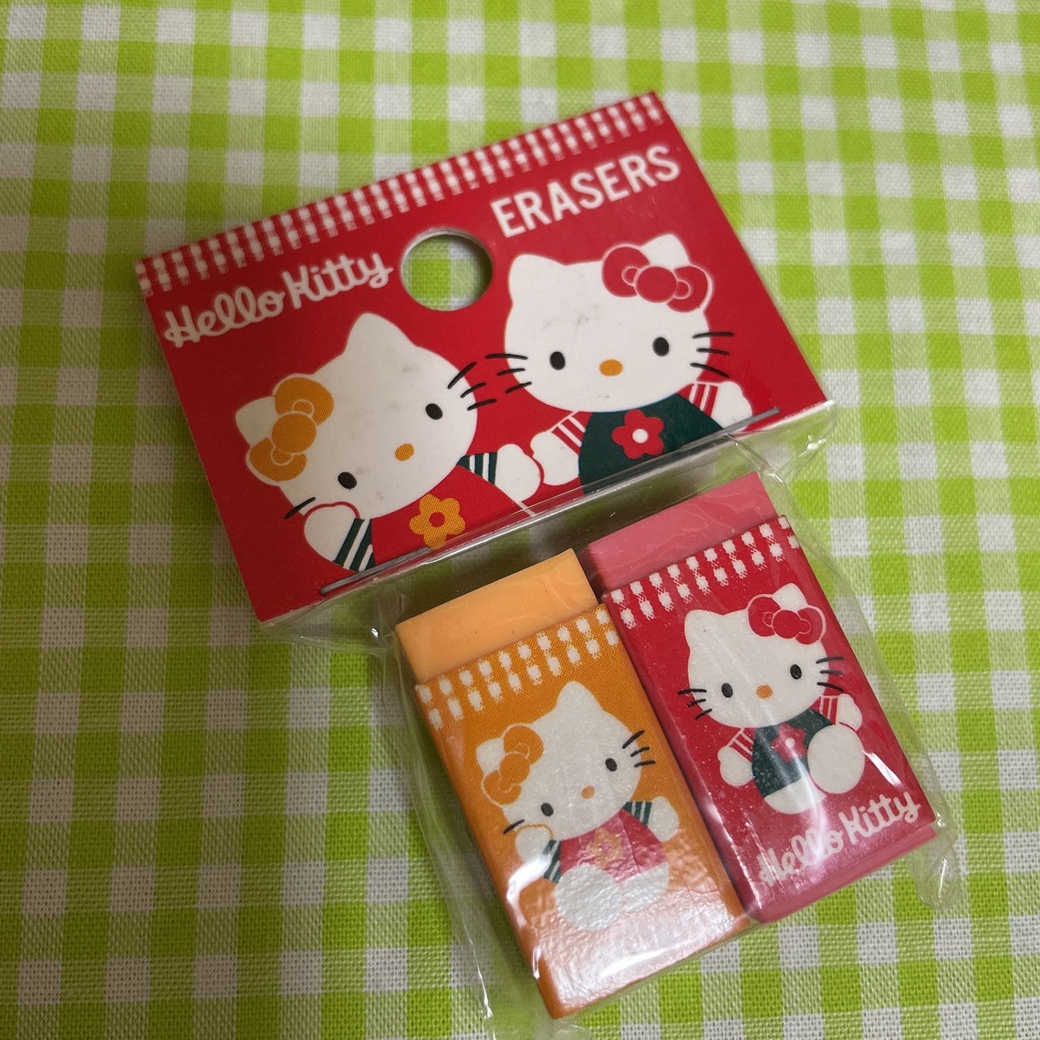 Vintage '90s Sanrio Character Hello Kitty Eraser Set - Etsy