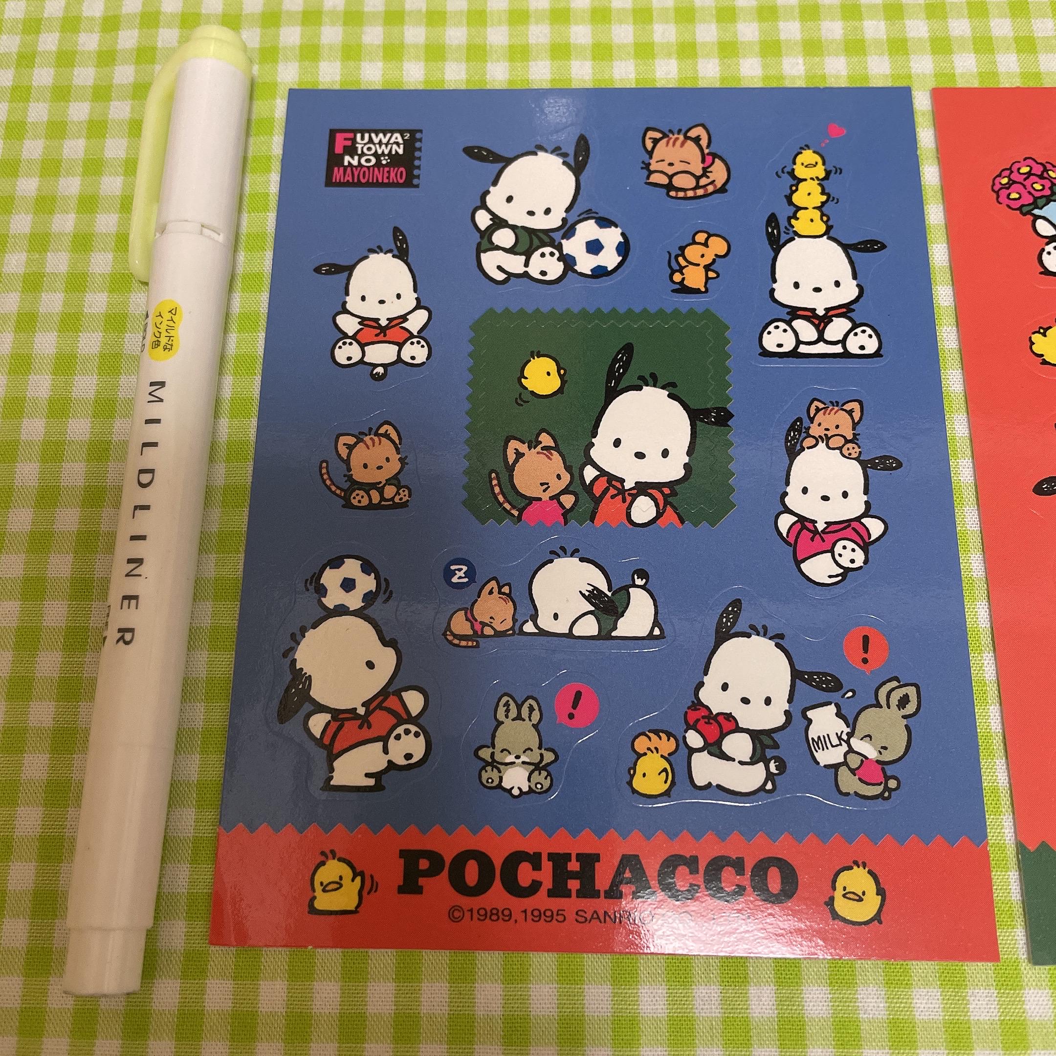 SHIROBAKO 応募シール139ポイント Vintage '90s Sanrio Dog Character Pochacco Sticker Sheet Set - Etsy