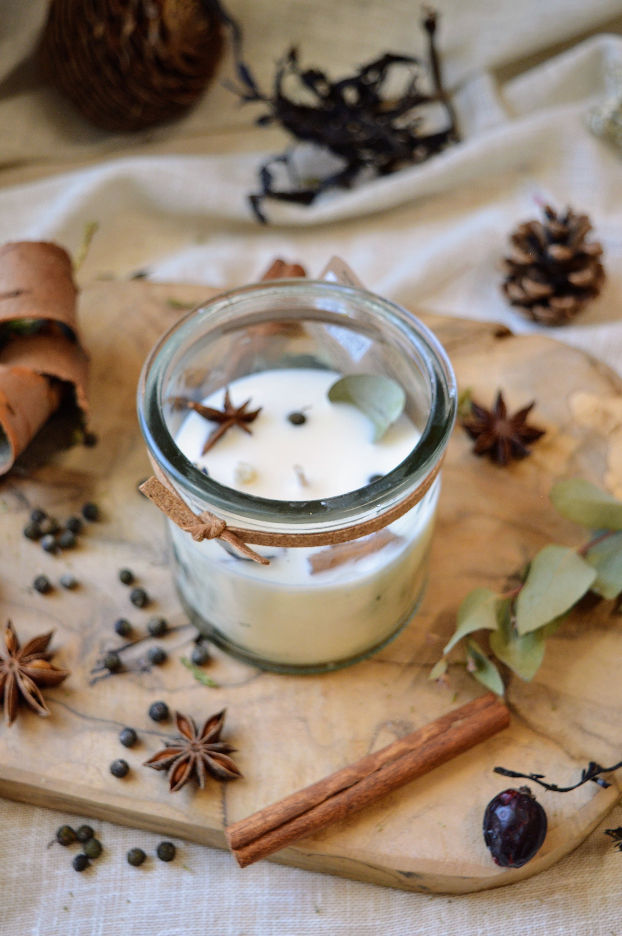 Fougue Bougie Fleurie Écologique Cire de Soja Biodégradable Parfum Grasse Fait à La Main Vegan Pivoi