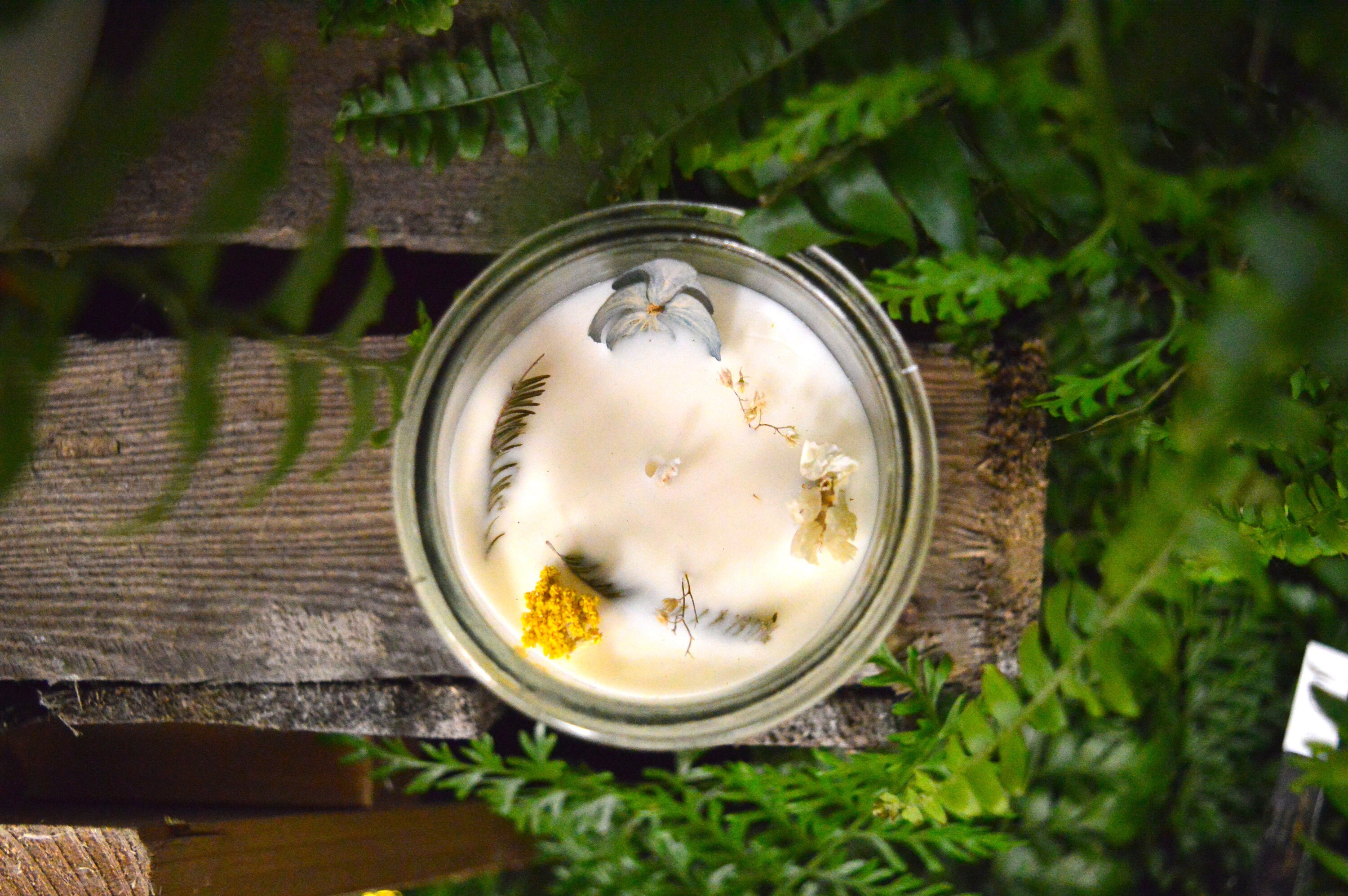 Poire Vanillée Bougie Fleurie Écologique Cire de Soja Biodégradable Fait à La Main Vegan Pivoine et 