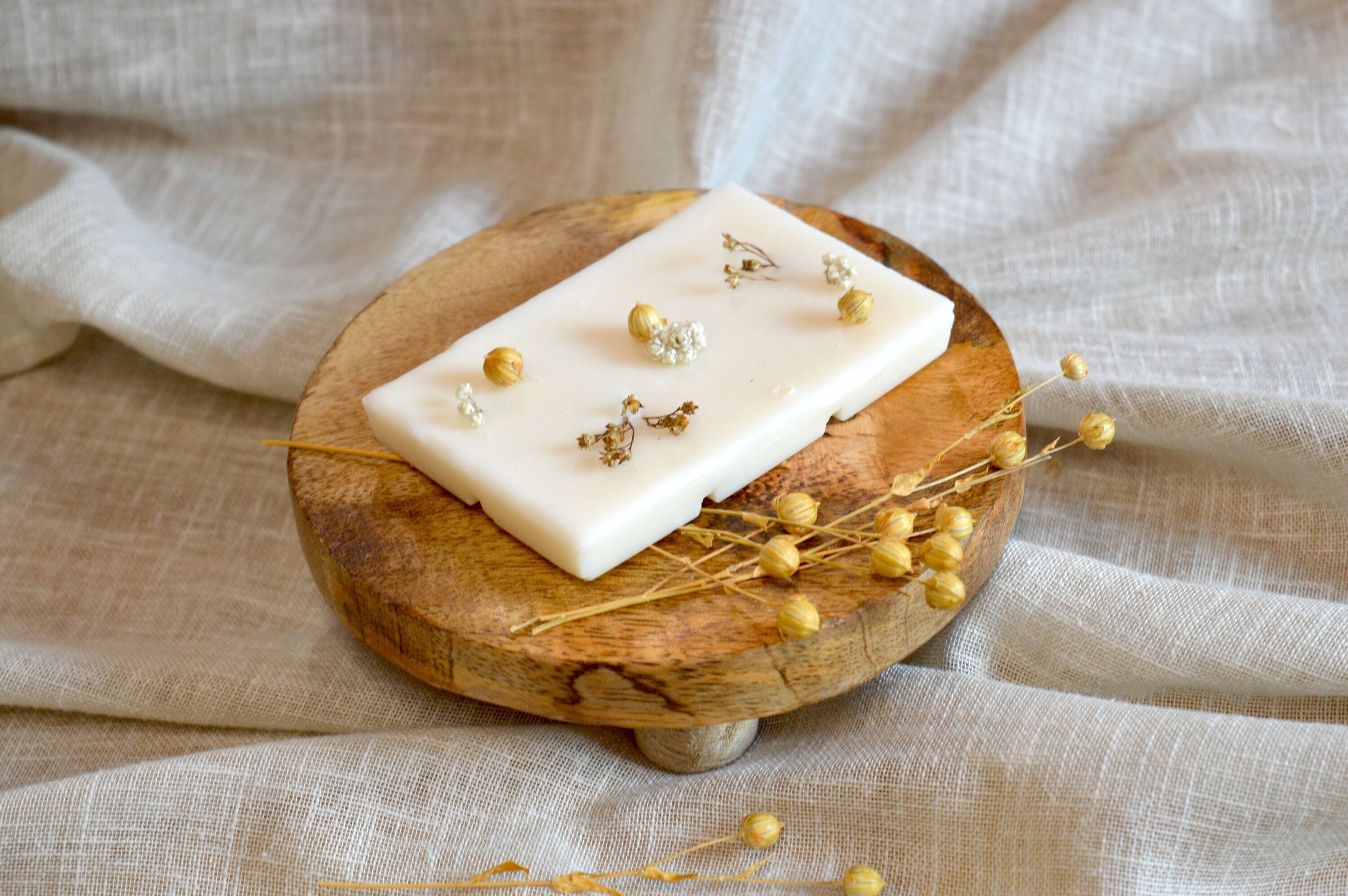 Fleur de Lin Tablette de Cire Fleurie Fondants Pour Brûle-Parfum Pivoine et Poésie Parfum Sain Sente