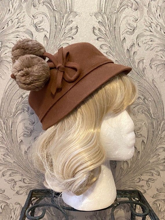 Vintage Vandevers brown winter ladies hat - image 5