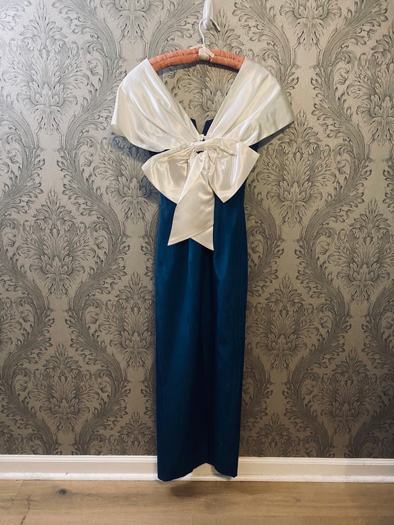 vintage Jessica McClintock bridal series dark blu… - image 2