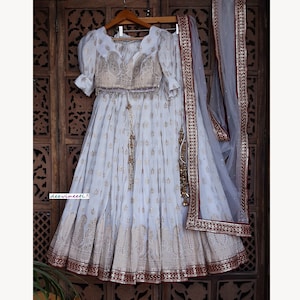 Made To Order Indian Designer White Silk Lehenga Choli Brides Bridemaids