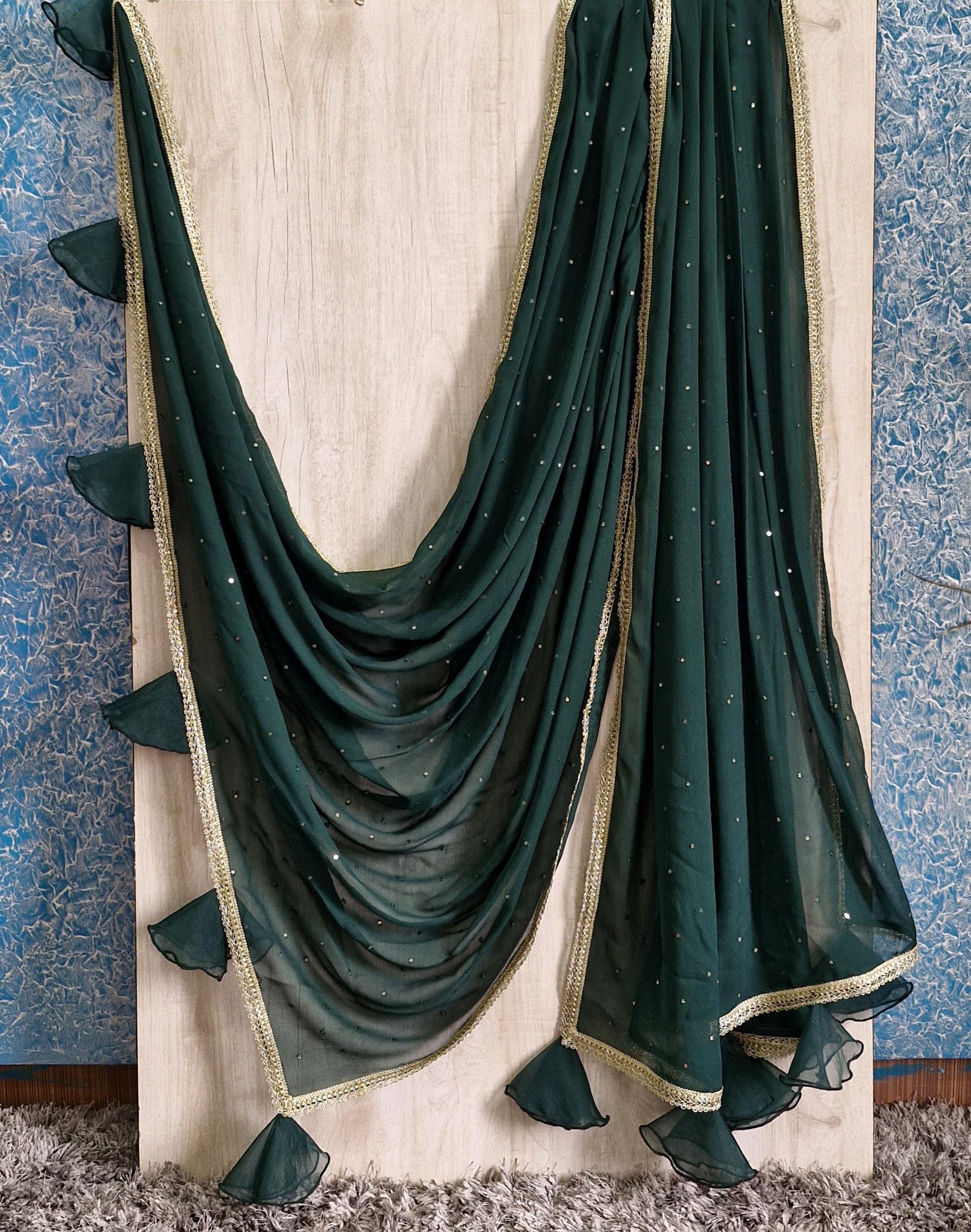 Dupatta for Women Bottle Green - Etsy Dupatta for Women Bottle Green - Etsy