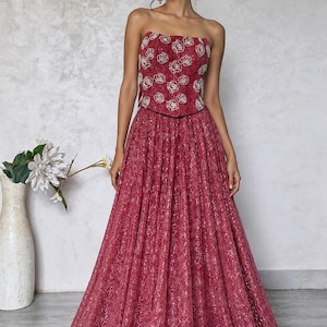 lulus madalyn burgundy lace maxi dress Juana | And Satin Sweetheart-Neck Satin Lace Overlay Holiday Maxi Designed to be admired inv-110 Color:Hunter
