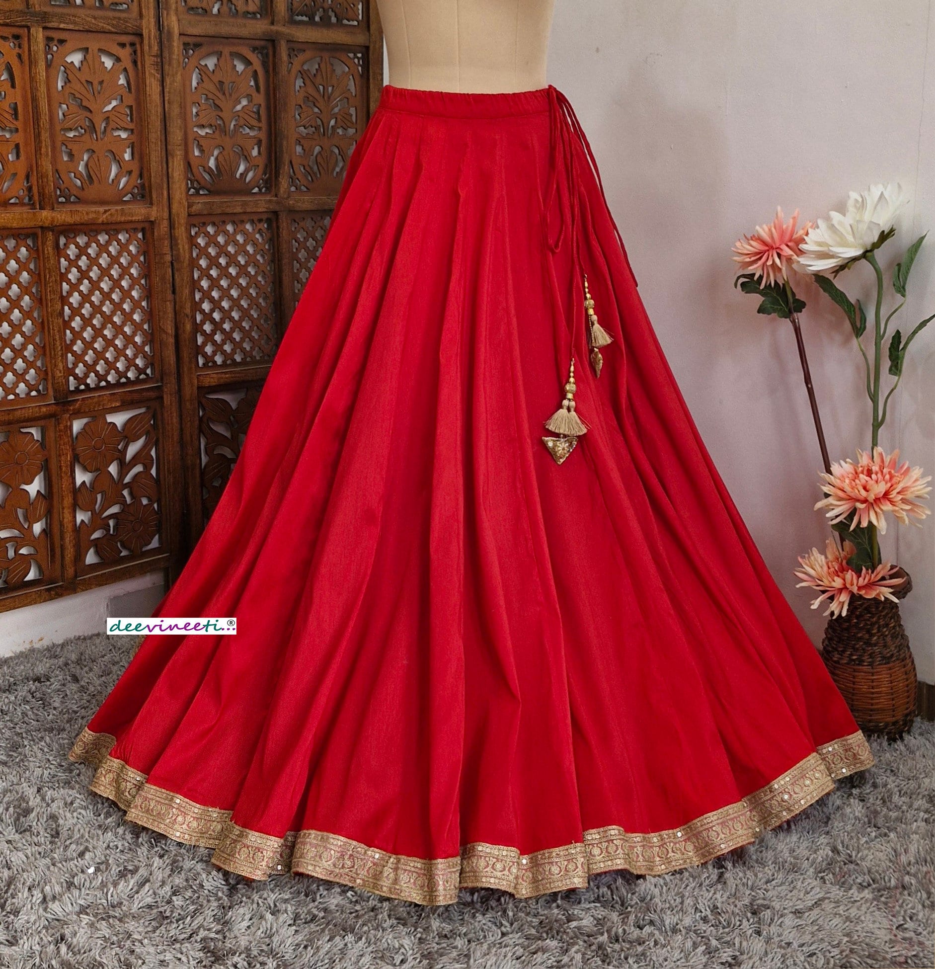 インド製ロイヤルファミリー 結婚式 パーティー 刺繍 スカート レッド il_fullxfull.5989911841_fdb0.jpg