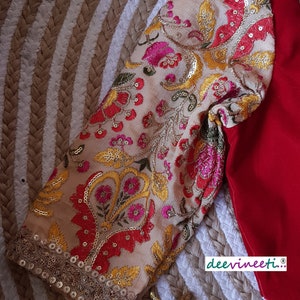 Made to Order Indian Designer Red Velvet Saree Lehenga V Neck Blouse - Etsy