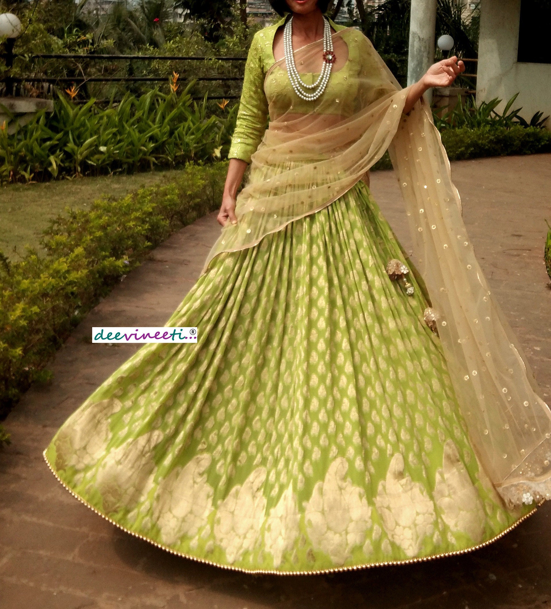 Brocade lehenga online deals