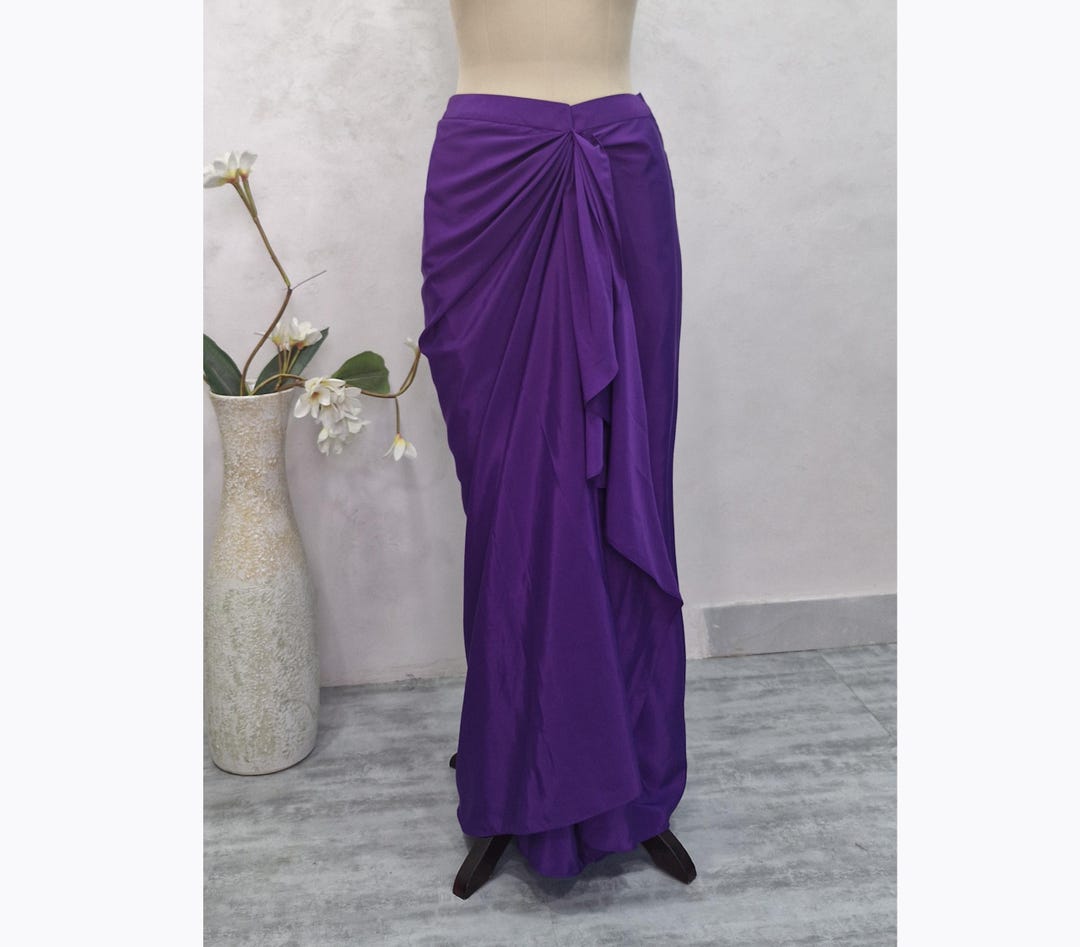 Made to Order Indian Purple Crepe Silk Dhoti Skirt DVBW_004 - Etsy