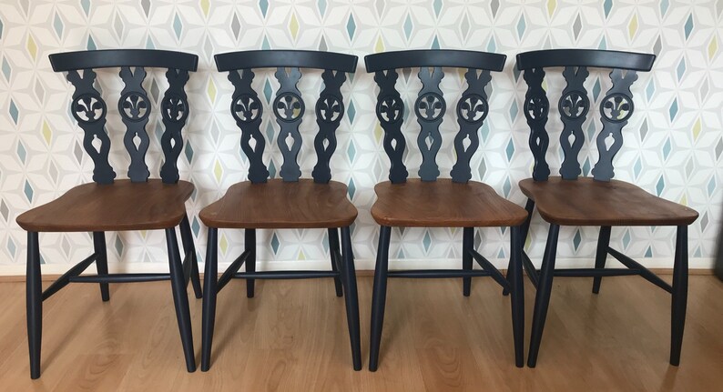 Sold Ercol Fleur De Lys Dining Chairs