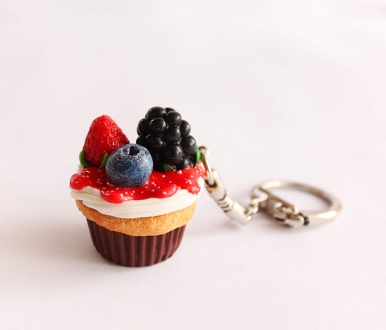 Sweet cupcake Keychain Cute keychain Miniature food Fake food Etsy