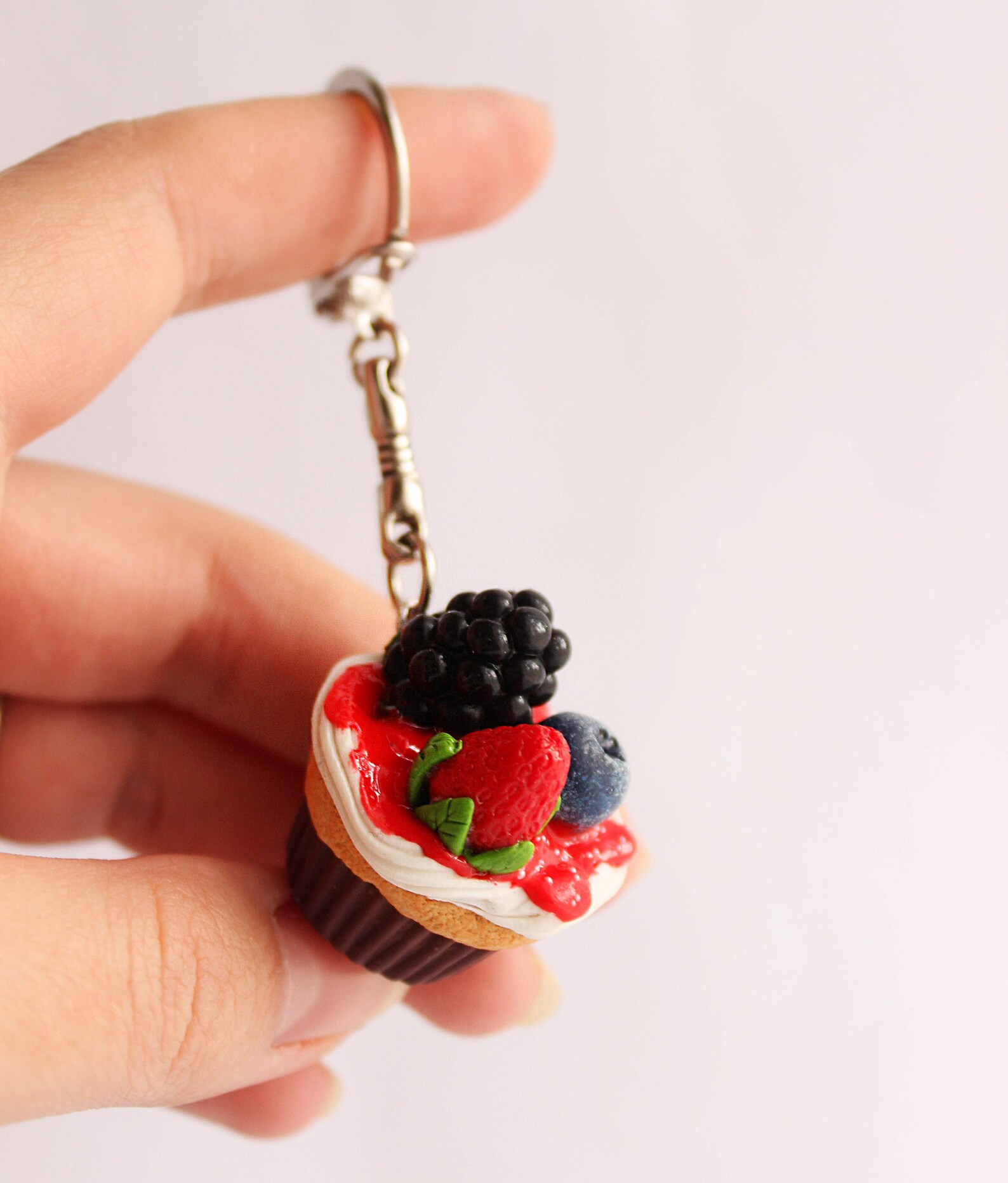 Sweet cupcake Keychain Cute keychain Miniature food Fake food Etsy