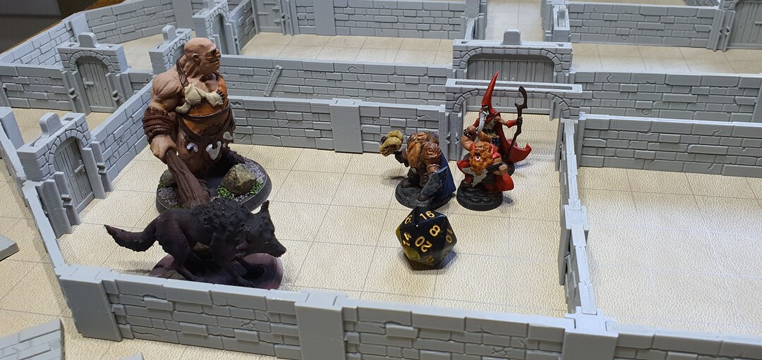 D&D Dungeon Walls Modular High Brick Dnd 3d Printed - Etsy