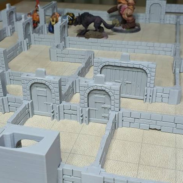 Diamondlock D&D Dungeon Walls Ultimate Pack 15mm High Modular Dungeons and Dragons Pathfinder Terrain