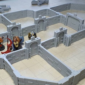 Diamondlock D&D Dungeon Walls Standard Pack 25mm High Dungeons and Dragons Pathfinder Terrain