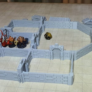 Diamondlock D&D Dungeon Walls Starter Pack 25mm High Dungeons and Dragons Pathfinder Terrain
