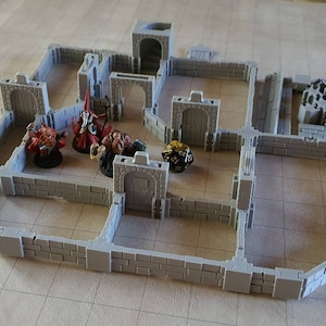 Diamondlock D&D Dungeon Walls Starter Pack 15mm High Dungeons and Dragons Pathfinder Terrain