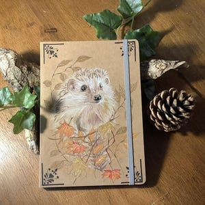 Notizbuch * Igel Illustration im Herbst