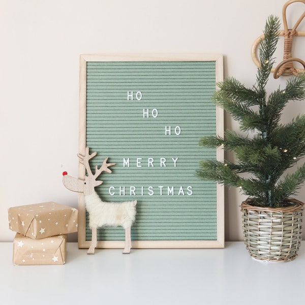 Avocado Green Letter Board, Christmas Letterboard, Xmas Decoration, Sage Green Message Board