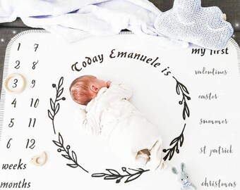 personalised baby age mat