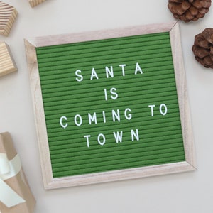 Forest Green Letterboard, tablica z wiadomościami świątecznymi, wystrój domu na Boże Narodzenie