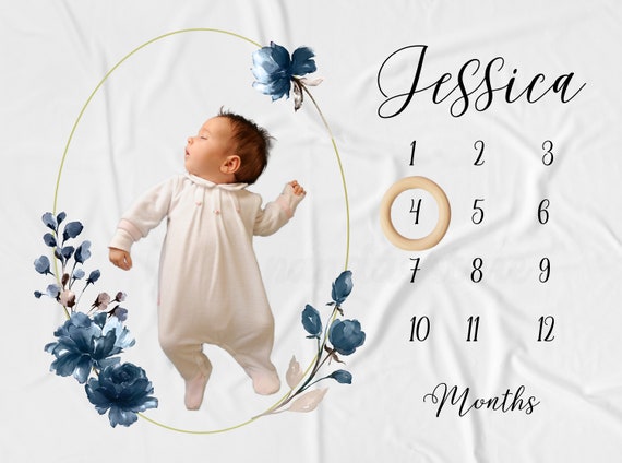 Girl Milestone Blanket Baby Girl Milestone Mat Baby Age Blanket