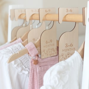 Wildflowers Baby Clothes Dividers, Baby Closet Organiser, Baby Clothes Organisation, Infant Clothes Hangers, Baby Shower Gift