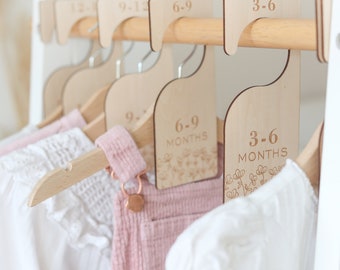 Wildflowers Baby Clothes Dividers, Baby Closet Organiser, Baby Clothes Organisation, Infant Clothes Hangers, Baby Shower Gift