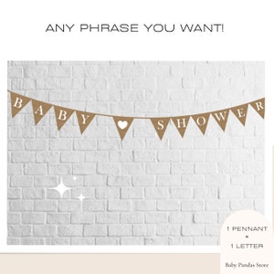 Personalized Baby Shower Bunting - Baby Shower Garland - Baby Shower Banner - Baby Shower Tag - Fall Baby Shower - Best Custom Bunting