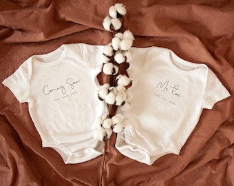 Twins Coming Soon Baby Vest - Pregnancy Announcement Baby Vest - Twins Baby Bodysuit - Baby Due Baby Grow - Cute Baby Romper