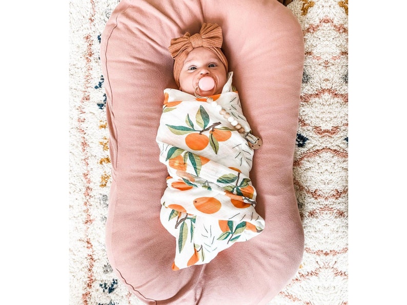 Citrus Baby Blanket Oranges Baby Swaddle Blanket Newborn Etsy UK