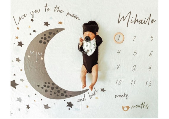 Moon milestone blanket best sale