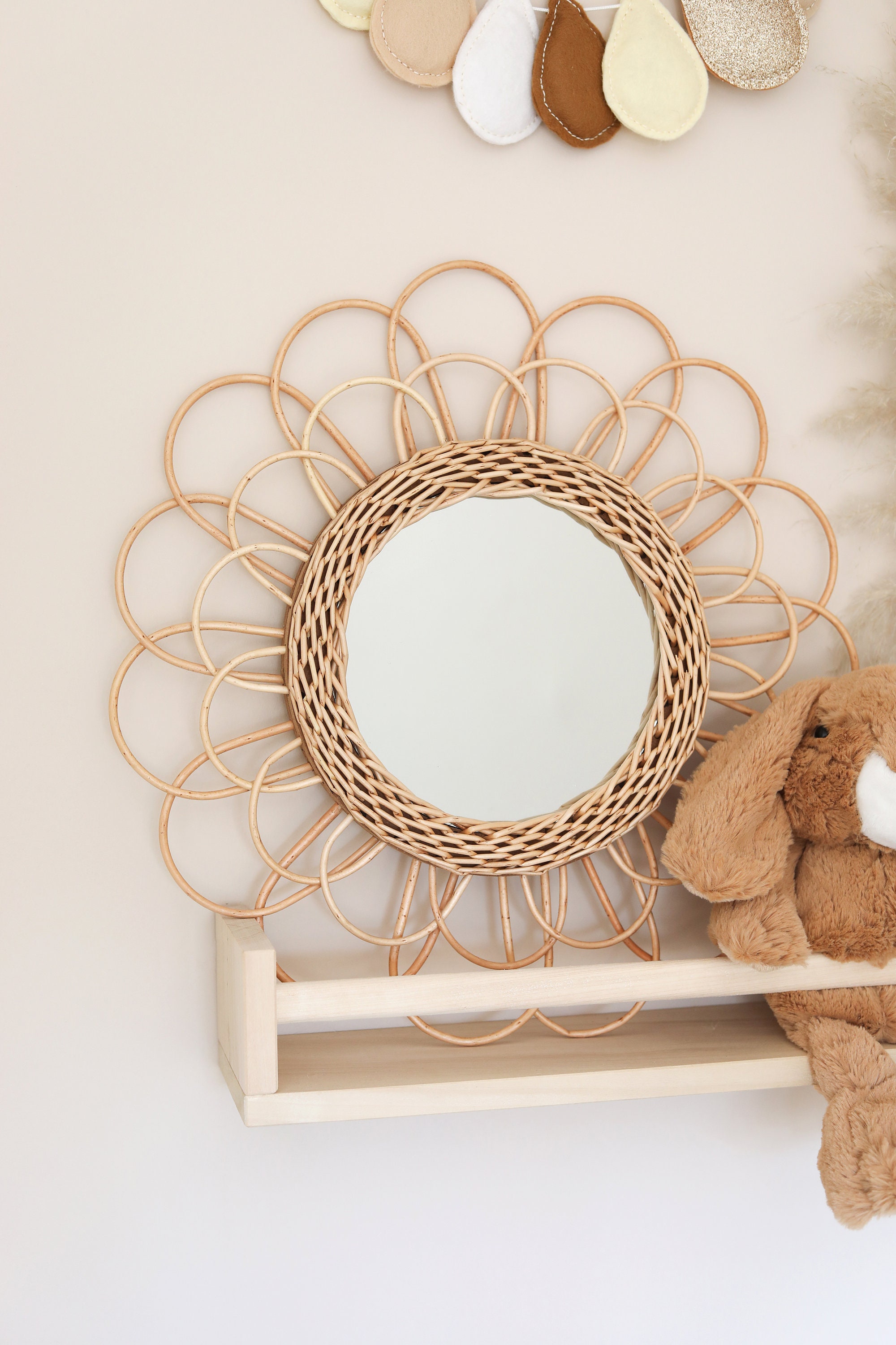 37 Circle Mosaic Mirror Round Mirror, Wall Mirror,bathroom Mirror