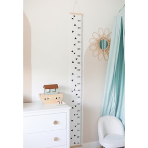 Tableau de hauteur suspendu mural, règle de hauteur pour enfants, tableau de croissance scandinave, ruban de mesure de hauteur, suivi de la hauteur triangulaire, décor de pépinière nordique