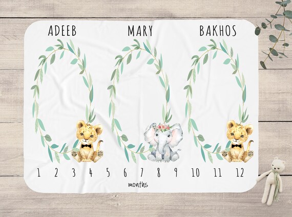 Personalised milestone mat sale