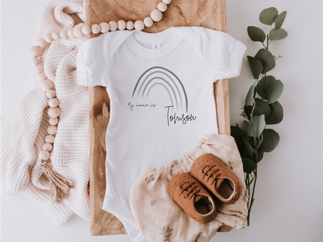 Navy Blue Rainbow Baby Vest Rainbow Baby Bodysuit Cute Etsy UK