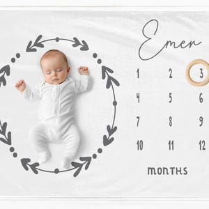 Rustic Milestone Blanket, Baby Age Blanket, Baby Monthly Blanket, Today I am blanket, Baby Blanket, Newborn Gift, Girl Month Blanket