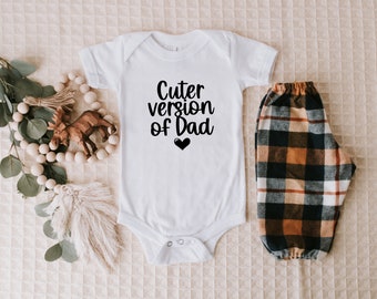 Cuter Version of Dad Baby Vest, Daddys Boy Vest, Like Dad Like Son, Cute Baby Vest, Cute Baby Romper, Baby Boy Romper, Baby Boy Vest