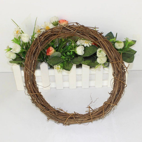 Rustic Rattan Milestone Marker Dry Tree Branches Wreath Etsy