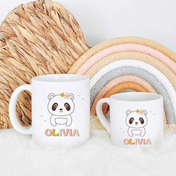 Tazza per bambini Baby Panda, tazza di plastica per bambini riciclata, tazza  per bambini personalizzata, tazza con nome personalizzato, tazza in  ceramica per bambini, tazza piccola per bambini -  Italia