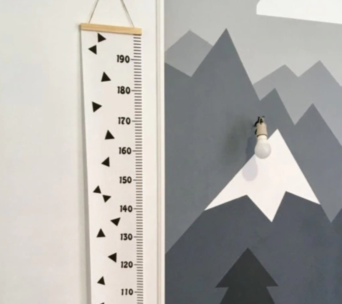 Wall Hanging Height Chart Kid Height Ruler Scandinavian Etsy