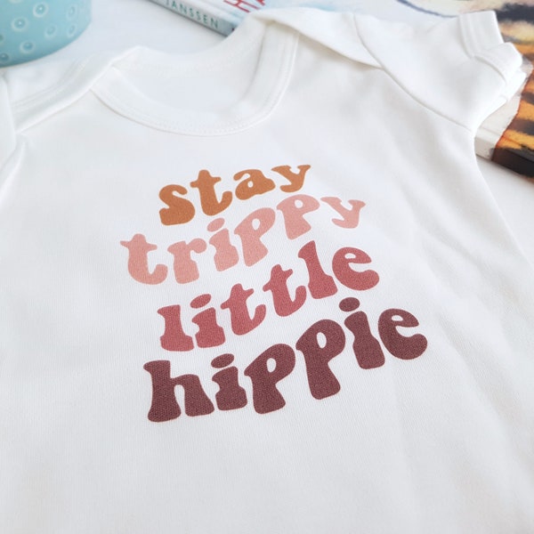Little Hippie Baby Vest - Cute Baby Romper - Boho Baby Vest - Baby Bodysuit - Newborn Clothes - Newborn Baby Gift - New Mum Gift